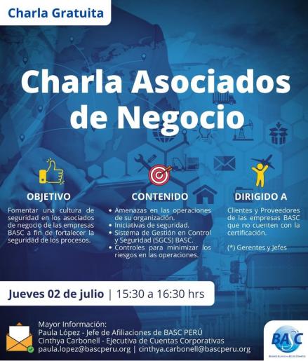 Charla Asociados de Negocio