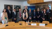 En la foto, grupo de trabajo de UNIDIR conformado por representantes de empresas fabricantes de armamento y municiones y funcionarios junto a la Sra. Susana Wong, representante de Cross Border Research Association. Representando a BASC, el Sr. Álvaro Alpízar, Presidente de la Junta Directiva de WBO.