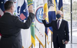 Today, Alejandro Mayorkas was officially sworn in as the seventh Secretary of Homeland Security. Secretary Mayorkas took the oath this afternoon after the Senate voted to confirm him. As Secretary of Homeland Security, Mayorkas now leads the third largest federal department in the United States. (DHS Photo by Benjamin Applebaum/Released)