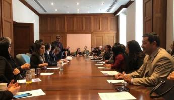 Momentos durante la bienvenida del grupo presidida por Fermín Cuza, Presidente Internacional de WBO 